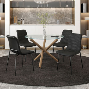 Carmilla and and Brixx 5pc Dining Set - elegant seating for dining areas | Image 1 | InSTYLE Home & Rugs