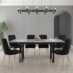 Gavin and Devo 7pc Dining Set - elegant seating for dining areas | Image 1 | InSTYLE Home & Rugs