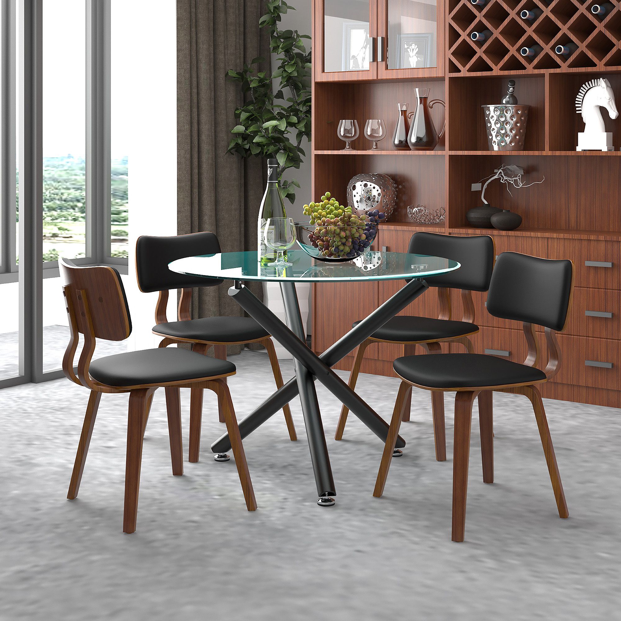 Suzette and Zuni 5pc Dining Set - stylish chairs for any table | Image 1 | InSTYLE Home & Rugs