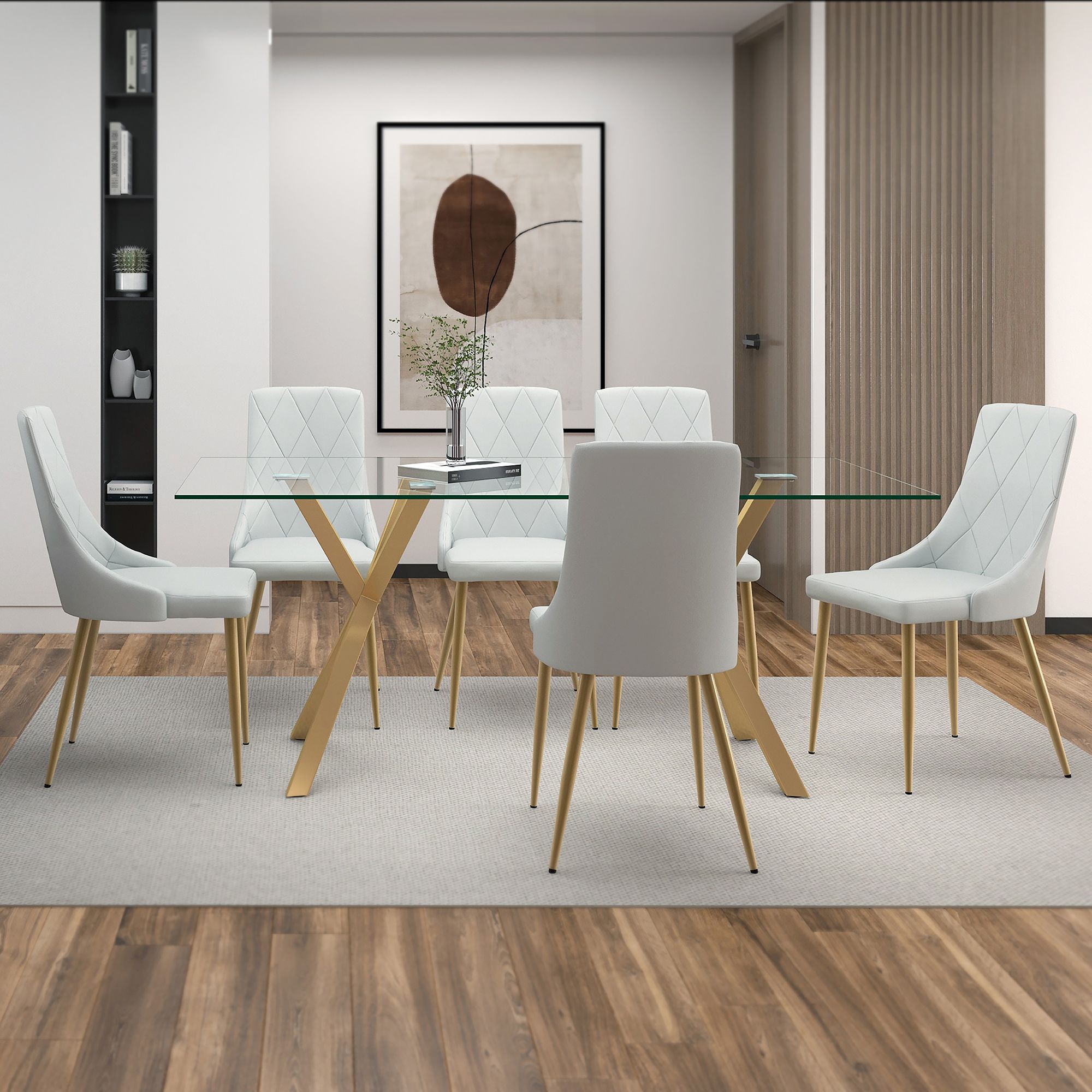 Stark/Antoine 7pc Dining Set - elegant seating for dining areas | Image 1 | InSTYLE Home & Rugs
