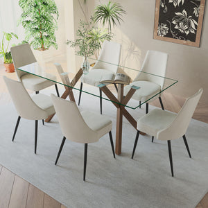 Stark/Koda 7pc Dining Set - stylish chairs for any table | Image 1 | InSTYLE Home & Rugs