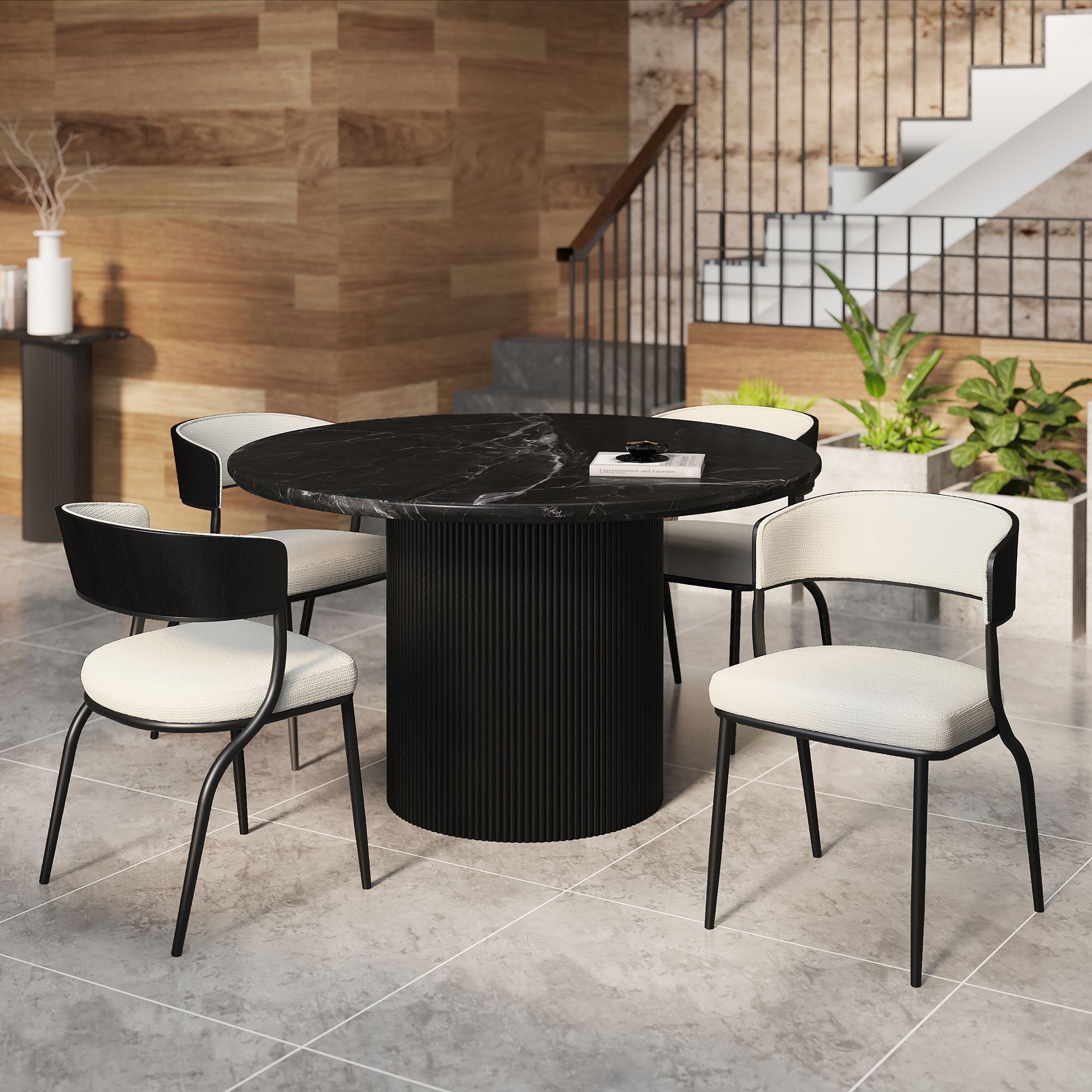 Jilsa and Kazan 5pc Dining Set - comfortable dining experience | Image 1 | InSTYLE Home & Rugs