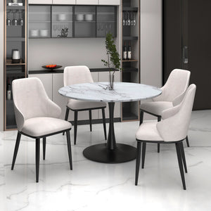 Zilo and Kash 5pc Dining Set - elegant seating for dining areas | Image 1 | InSTYLE Home & Rugs