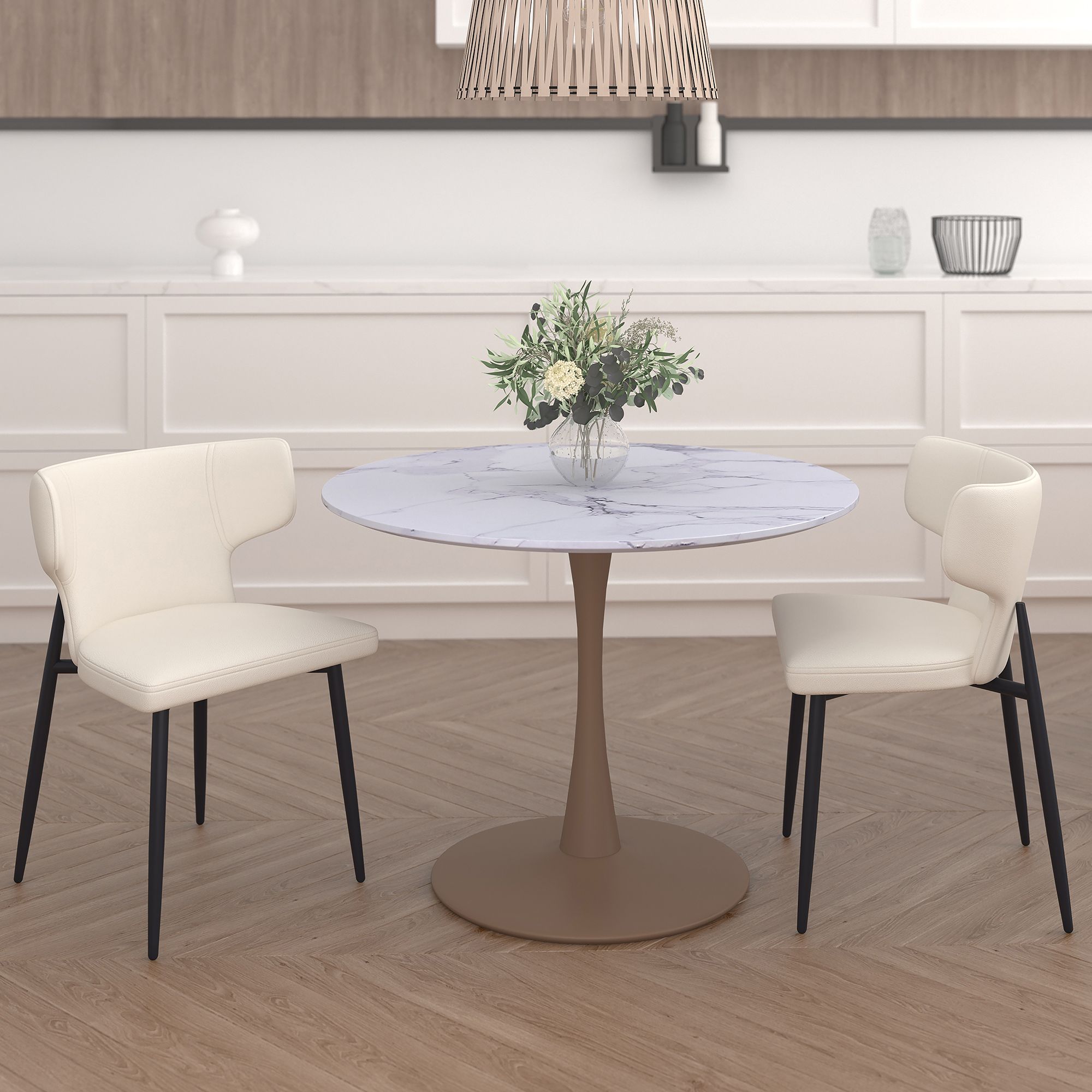 Zilo and Olis 3pc Dining Set - elegant seating for dining areas | Image 1 | InSTYLE Home & Rugs