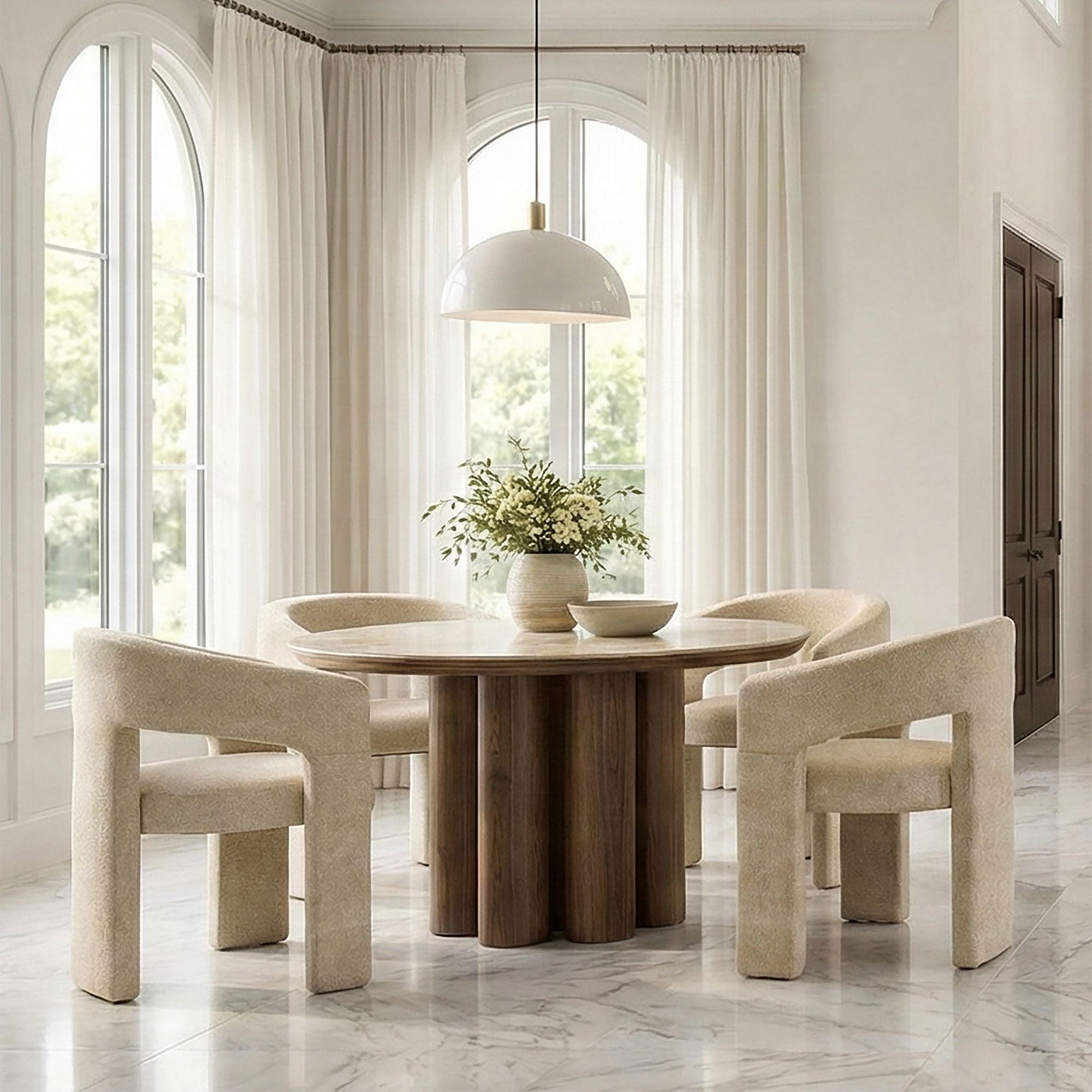 Seaton and Amara 5pc Dining Set - stylish chairs for any table | Image 1 | InSTYLE Home & Rugs