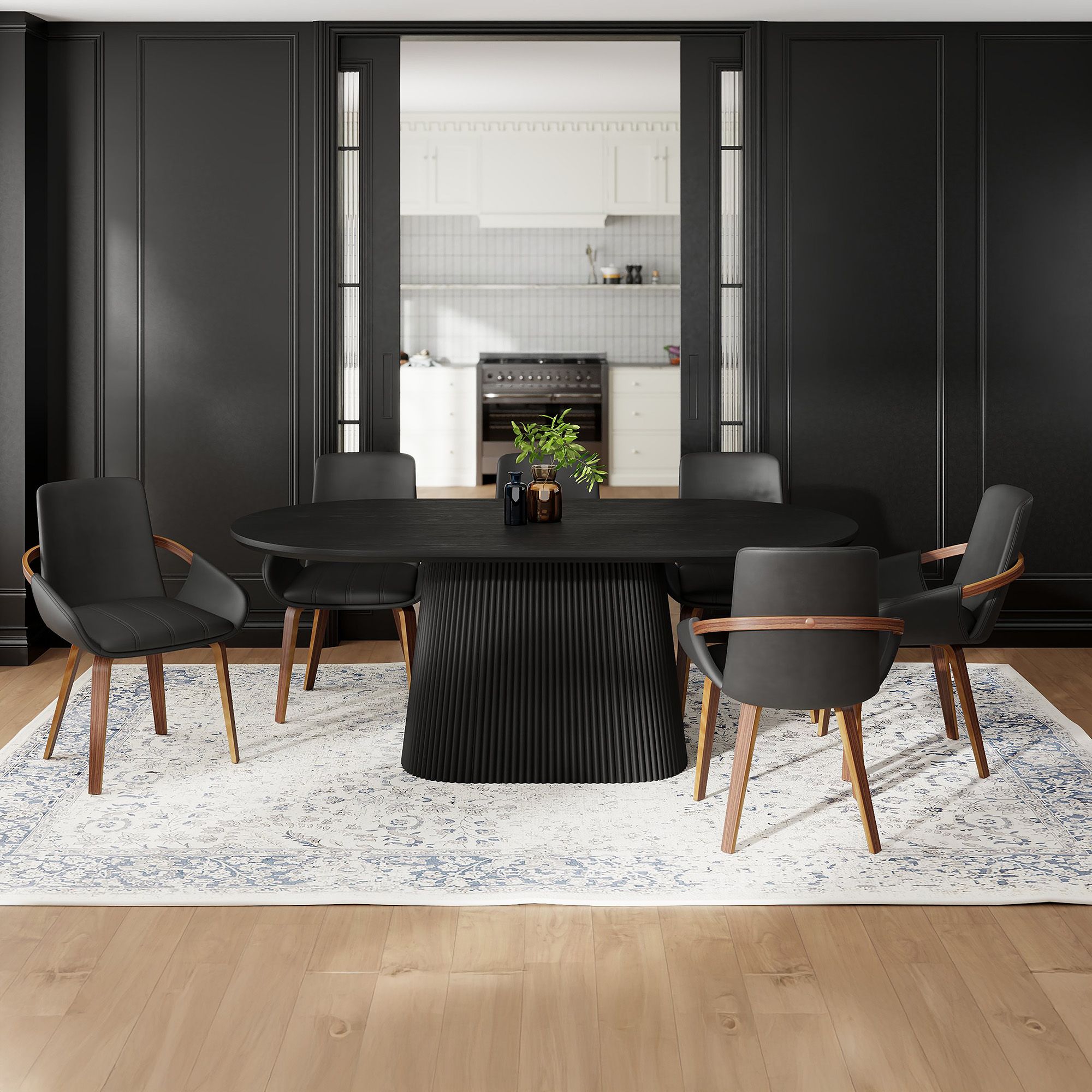 Tovas and Caspian 7pc Dining Set - elegant seating for dining areas | Image 1 | InSTYLE Home & Rugs