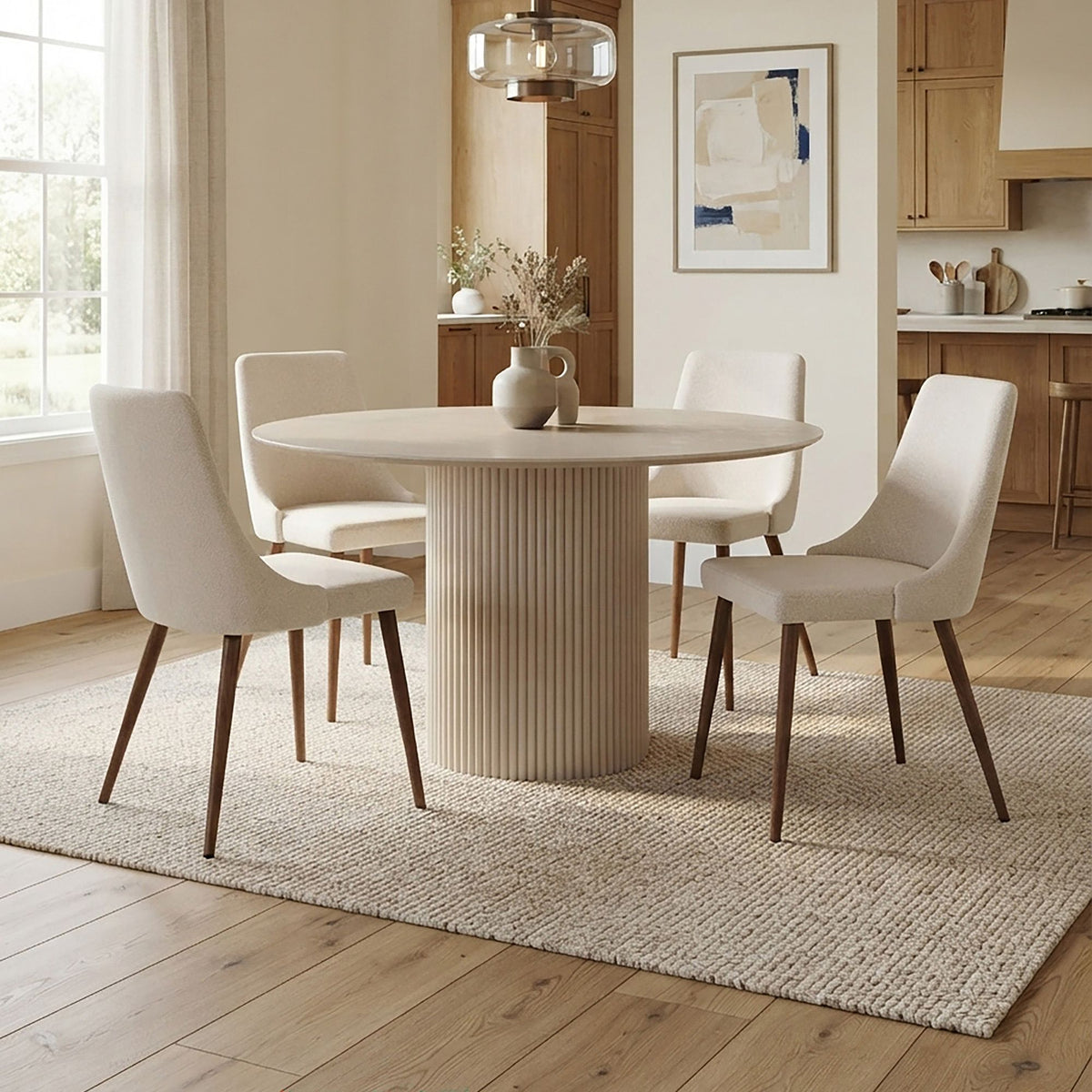 Tovas and Cora 5pc Dining Set - complete dining set with chairs for a cozy family meal | Image 1 | InSTYLE Home & Rugs