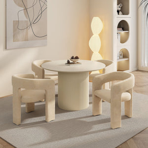 Tovas and Amara 5pc Dining Set - elegant seating for dining areas | Image 1 | InSTYLE Home & Rugs