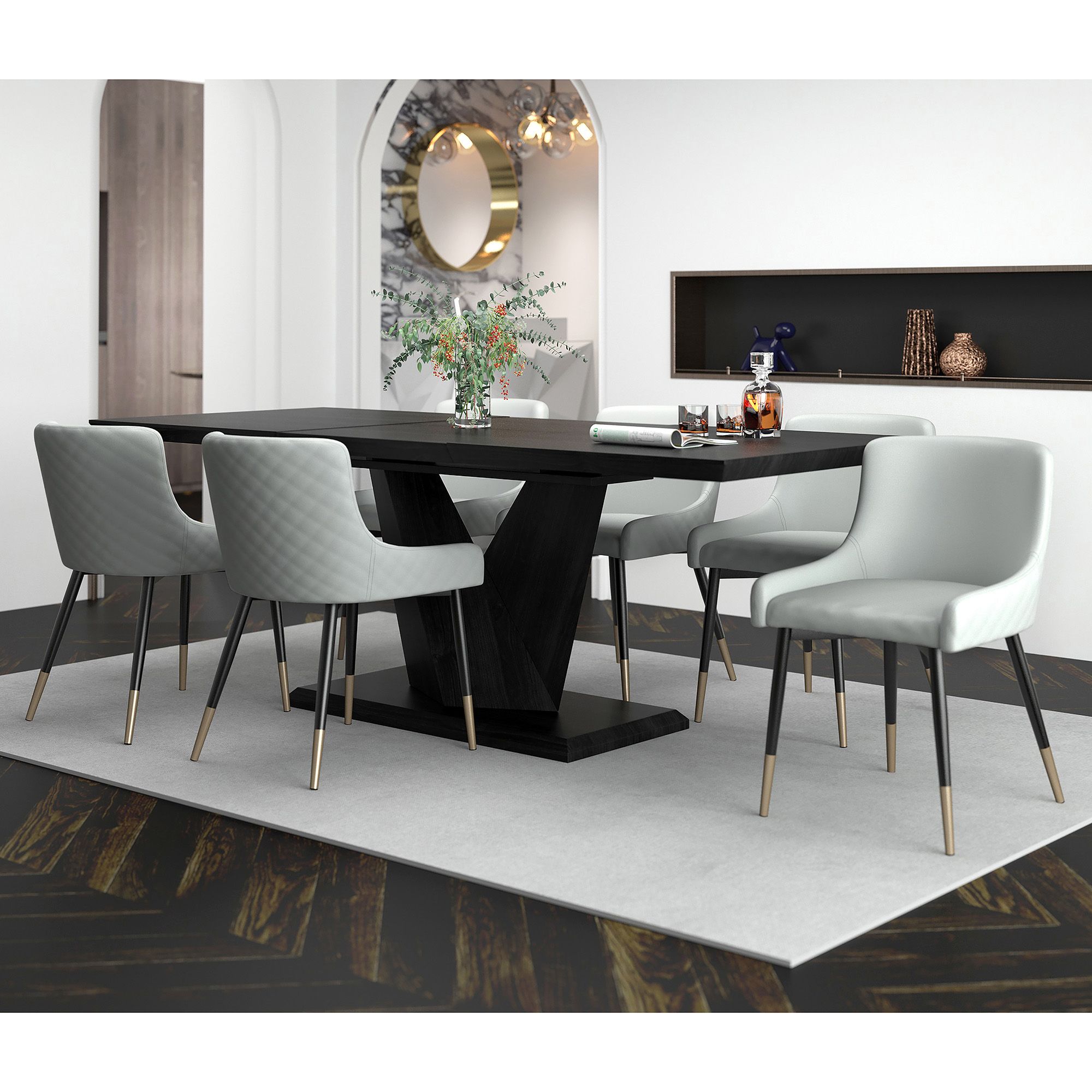 Eclipse/Xander 7pc Dining Set - stylish chairs for any table | Image 1 | InSTYLE Home & Rugs