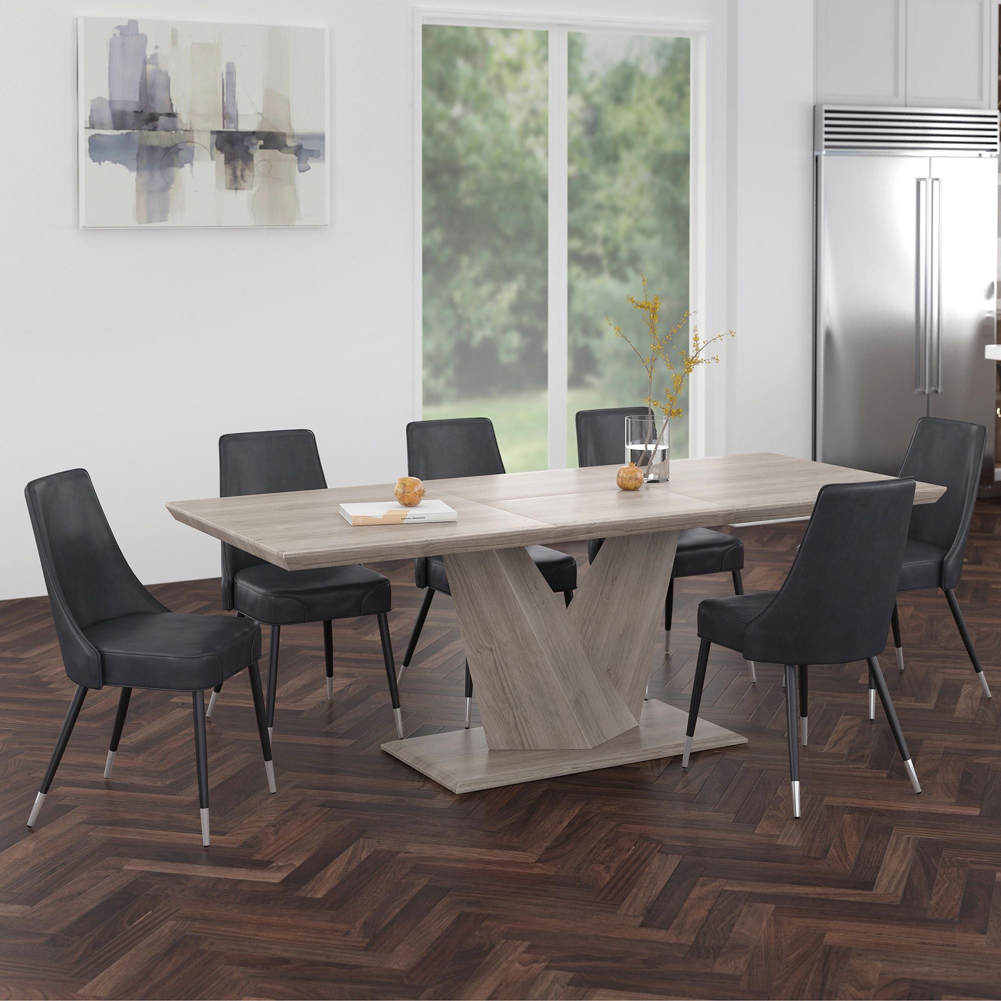 Eclipse/Silvano 7pc Dining Set - elegant seating for dining areas | Image 1 | InSTYLE Home & Rugs