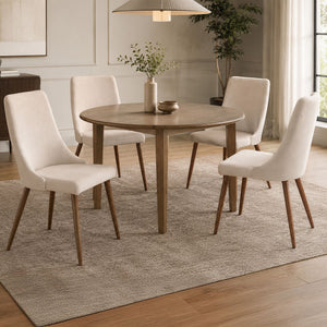 Conrad and Cora 5pc Dining Set - elegant dining set with a sturdy table and comfortable seating | Image 1 | InSTYLE Home & Rugs
