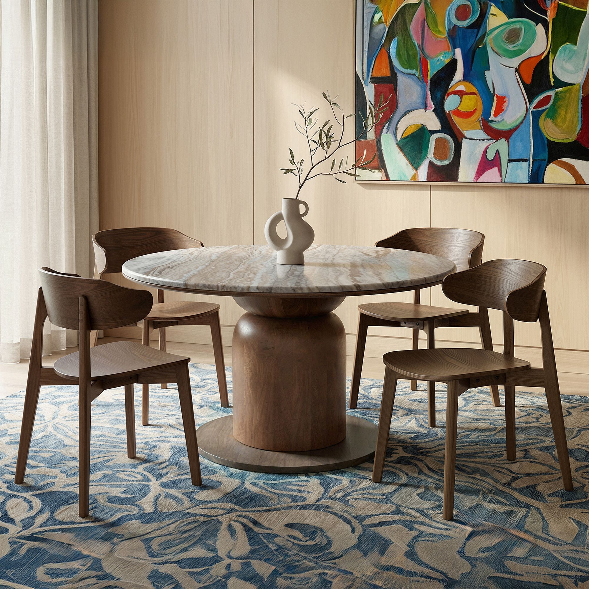 Martina and Khari 5pc Dining Set - stylish chairs for any table | Image 1 | InSTYLE Home & Rugs
