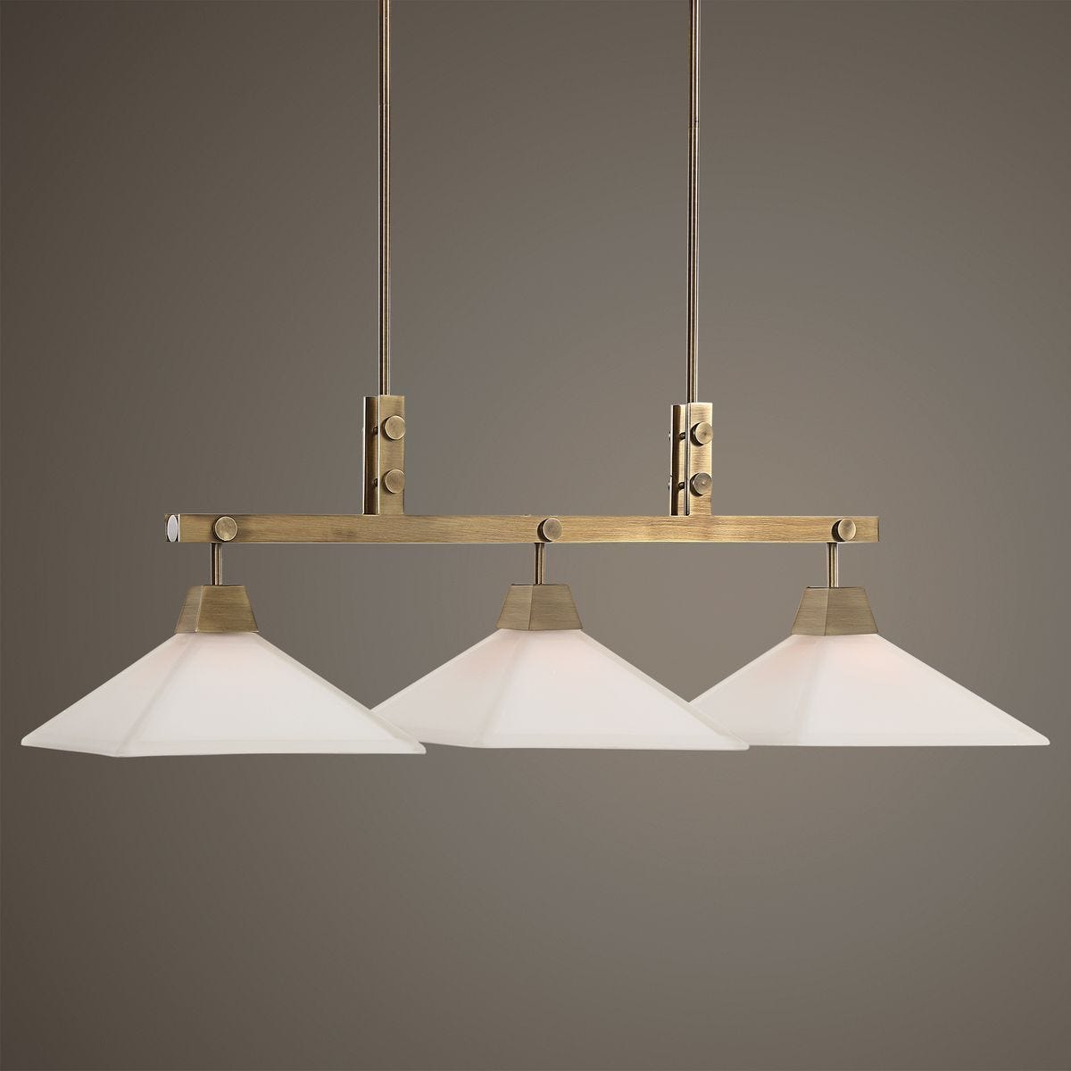 Brookdale, 3 Lt Linear Chandelier - luxurious chandeliers for homes | Image 1 | InSTYLE Home & Rugs