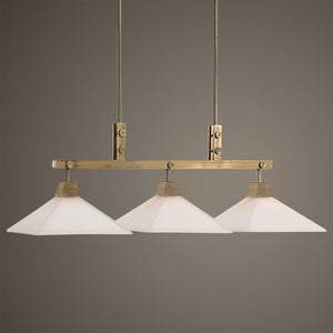 Brookdale, 3 Lt Linear Chandelier - luxurious chandeliers for homes | Image 1 | InSTYLE Home & Rugs