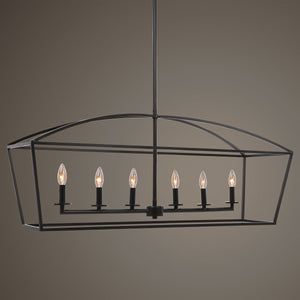 Clayton, 6 Lt Linear Chandelier - elegant chandeliers for interiors | Image 1 | InSTYLE Home & Rugs