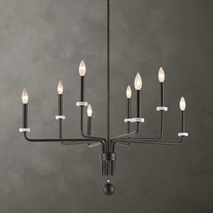 Ebony Elegance, 8 Lt Chandelier - luxurious chandeliers for homes | Image 2 | InSTYLE Home & Rugs
