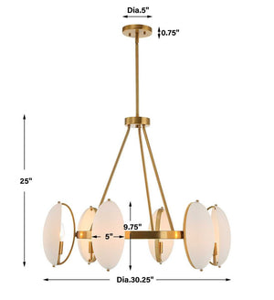 Oviform, 6 Lt Chandelier - luxurious chandeliers for homes | Image 11 | InSTYLE Home & Rugs