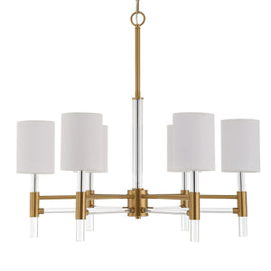 Welkin, 6 Lt Chandelier - elegant chandeliers for interiors | Image 3 | InSTYLE Home & Rugs