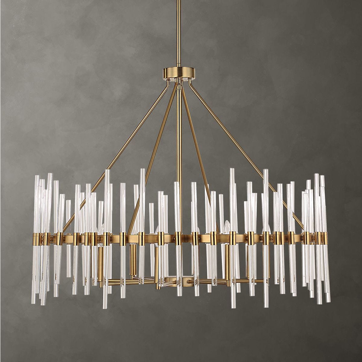Crystal Stick, 8 Lt Chandelier - elegant chandeliers for interiors | Image 1 | InSTYLE Home & Rugs