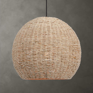 Seagrass Dome, 1 Lt Pendant - chic pendant lights for modern homes | Image 2 | InSTYLE Home & Rugs