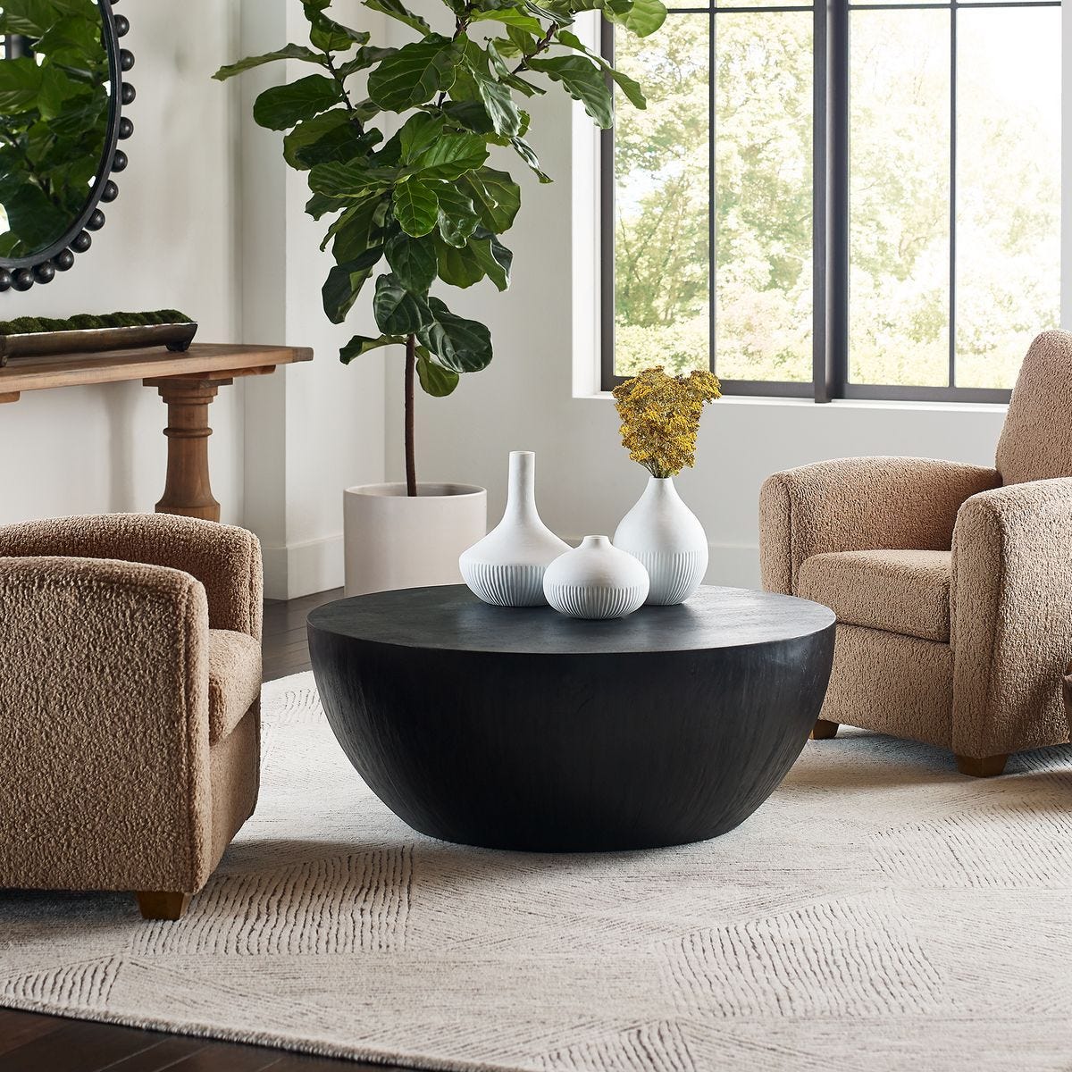 Lark Coffee Table, Ebony - stylish tables for living rooms | Image 1 | InSTYLE Home & Rugs