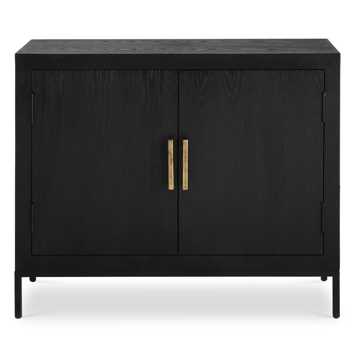 Front Range 2 Door Cabinet, Black - perfect storage for drinks and glassware | Image 2 | InSTYLE Home & Rugs