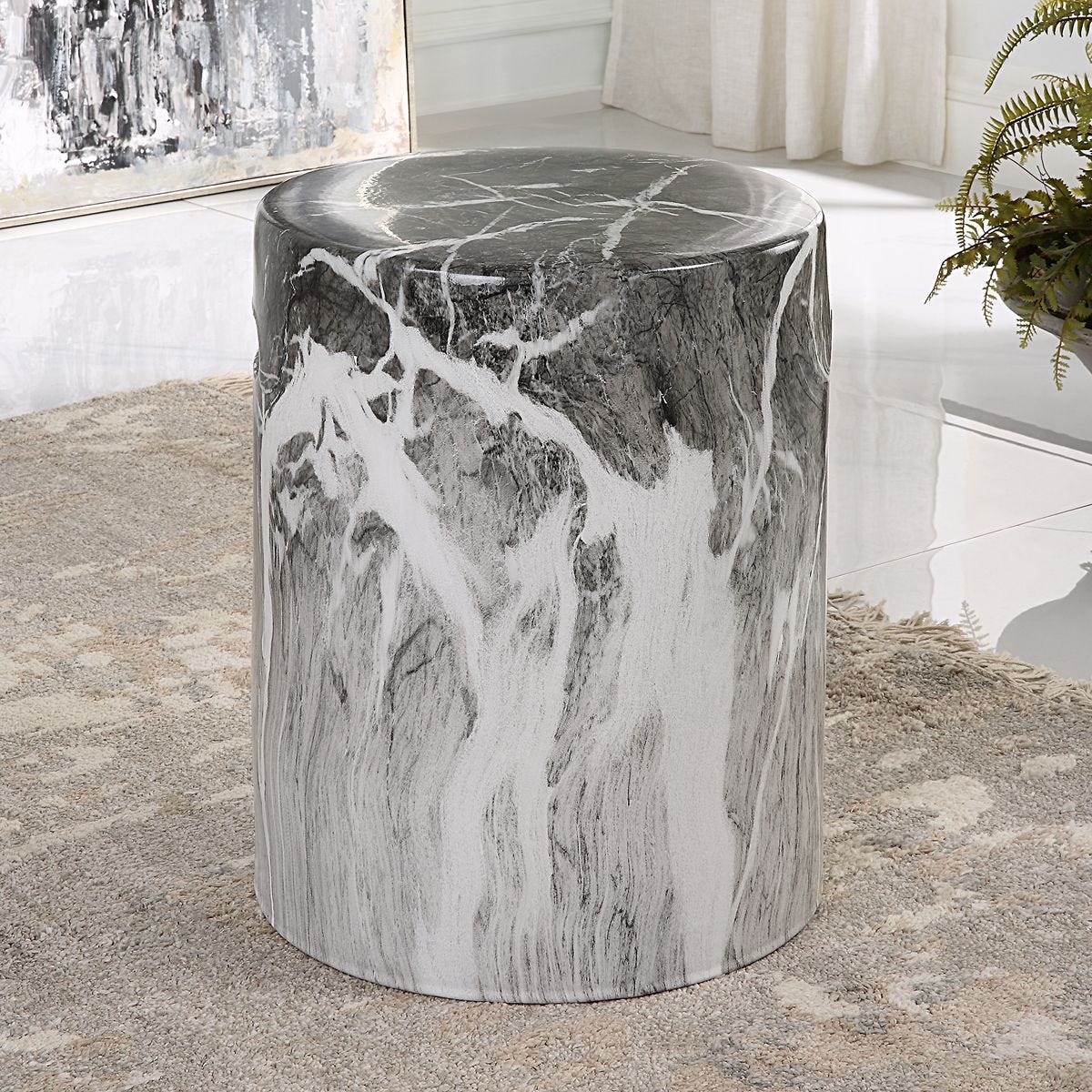 Marvel Garden Stool - durable outdoor stools for stylish patio seating | Image 1 | InSTYLE Home & Rugs