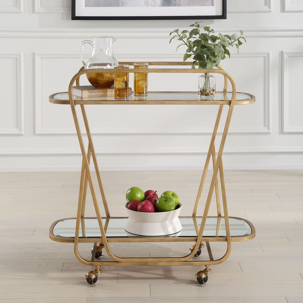 Swain Serving Cart - eye-catching art pieces to enhance your home design | Image 1 | InSTYLE Home & Rugs