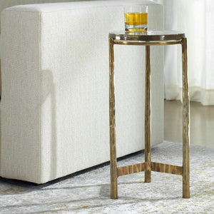 Eternity Outdoor Accent Table, Brass - chic accent table for contemporary home interiors | Image 1 | InSTYLE Home & Rugs