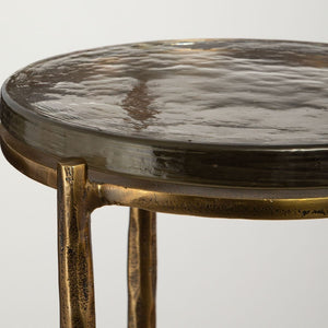 Eternity Outdoor Accent Table, Brass - chic accent table for contemporary home interiors | Image 4 | InSTYLE Home & Rugs