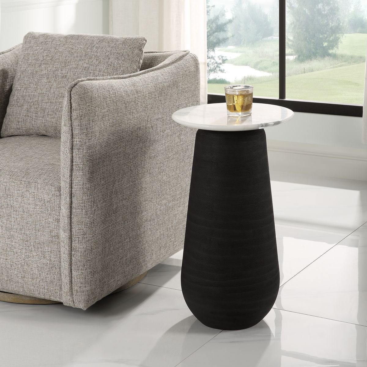 Total Eclipse Accent Table - chic accent table for contemporary home interiors | Image 1 | InSTYLE Home & Rugs