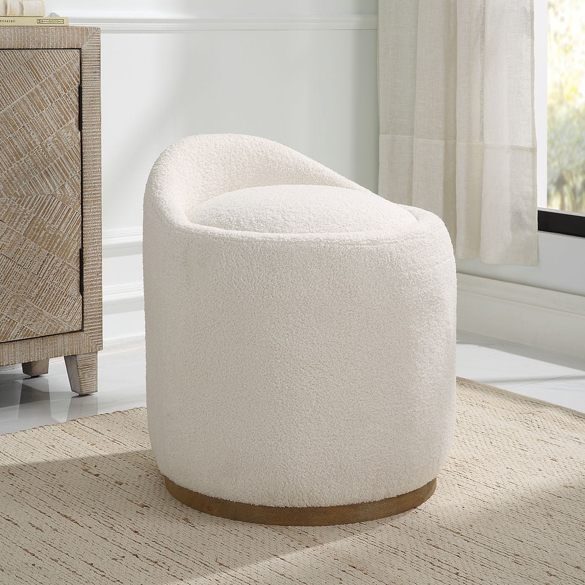 Swirl Swivel Ottoman - perfect footrests with style | Image 1 | InSTYLE Home & Rugs