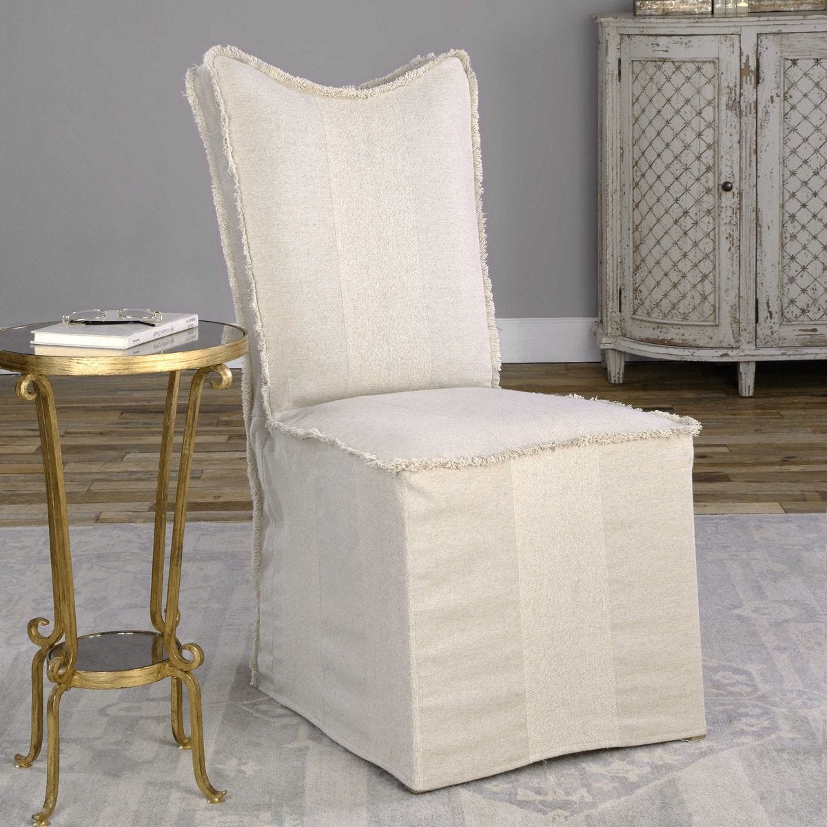 Lenore Armless Chair, Flax, 2 Per Box, Priced Each - variety of styles from classic to contemporary | Image 1 | InSTYLE Home & Rugs