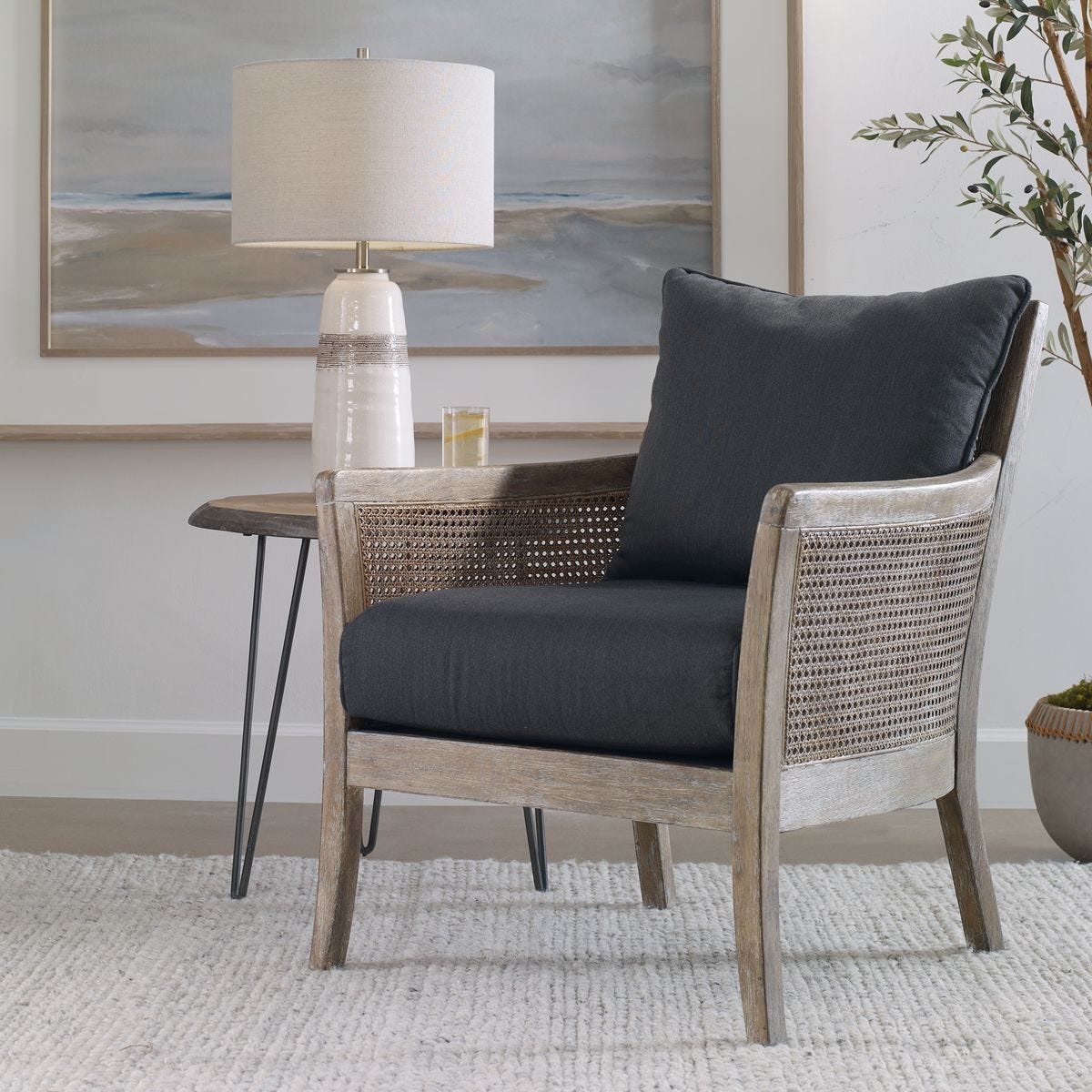 Encore Armchair, Gray - modern accent armchair for stylish interiors | Image 1 | InSTYLE Home & Rugs