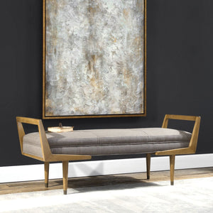 Waylon Bench, Taupe Gray - durable bench with modern style | Image 4 | InSTYLE Home & Rugs