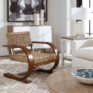 Rehema Accent Chair, Pecan - compact accent chair for adding personality to any room | Image 1 | InSTYLE Home & Rugs
