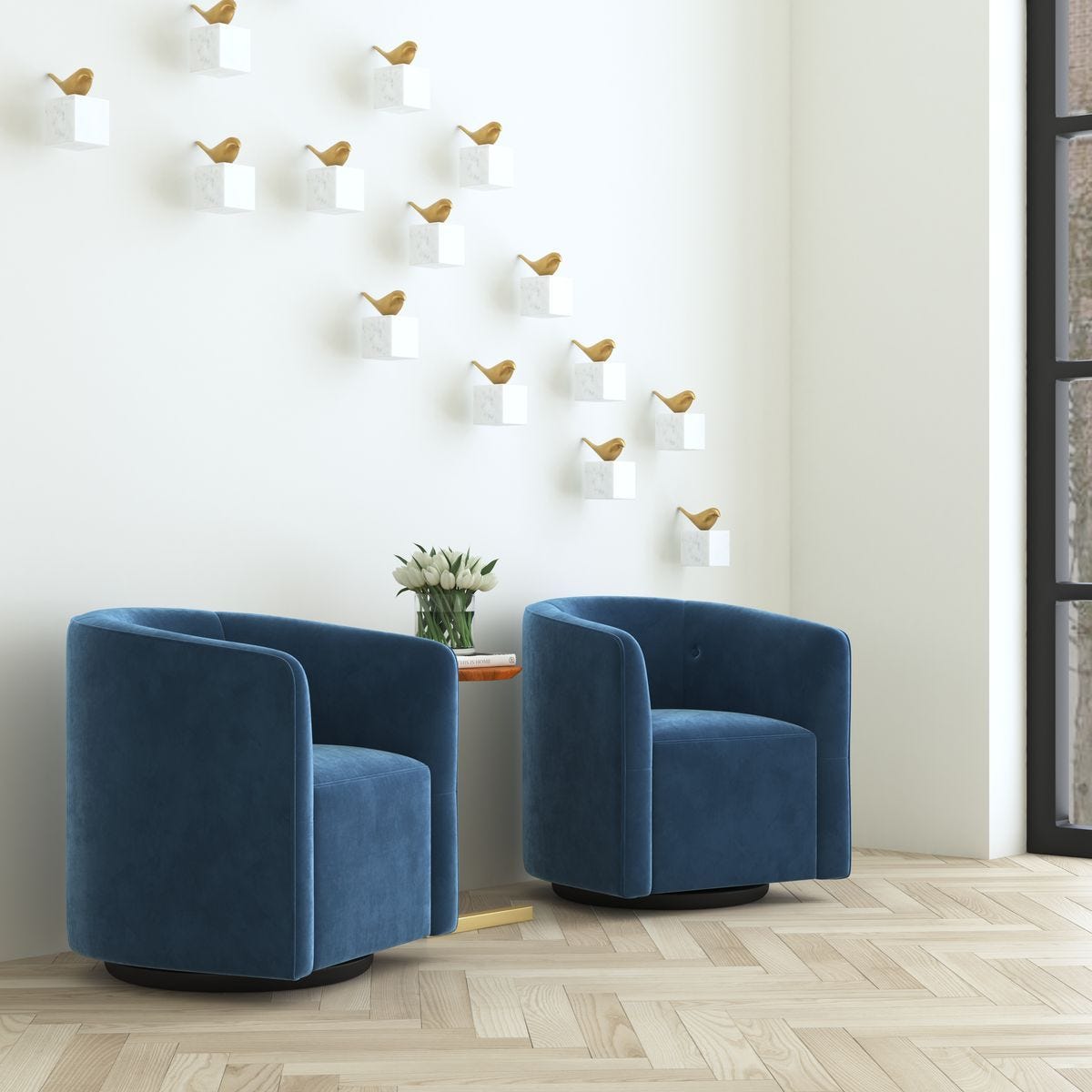 Mallorie Swivel Chair - comfortable seating for dining and office spaces | Image 1 | InSTYLE Home & Rugs