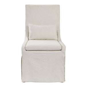 Coley Armless Chair, Linen - comfortable seating for dining and office spaces | Image 2 | InSTYLE Home & Rugs