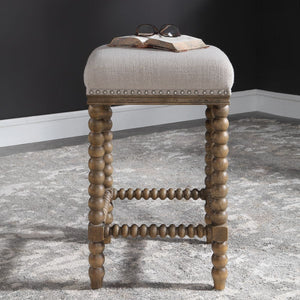 Pryce Counter Stool, Walnut - sleek stools for kitchen bars | Image 6 | InSTYLE Home & Rugs