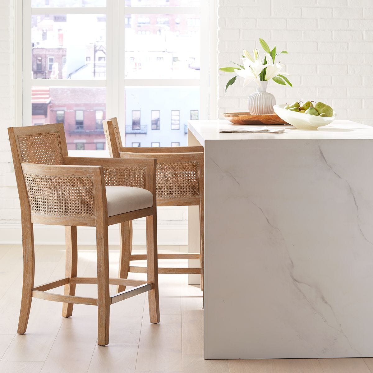 Encore Counter Stool, Natural - sleek stools for kitchen bars | Image 1 | InSTYLE Home & Rugs