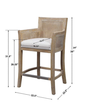 Encore Counter Stool, Natural - sleek stools for kitchen bars | Image 9 | InSTYLE Home & Rugs