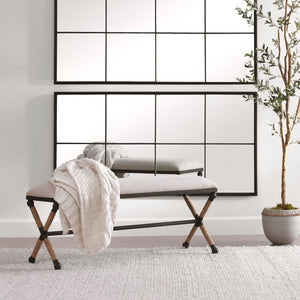 Firth Bench, Oatmeal - perfect for entryways or patios | Image 8 | InSTYLE Home & Rugs