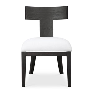 Idris Armless Chair, Charcoal - comfortable seating for dining and office spaces | Image 2 | InSTYLE Home & Rugs