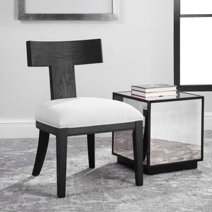 Idris Armless Chair, Charcoal - comfortable seating for dining and office spaces | Image 5 | InSTYLE Home & Rugs