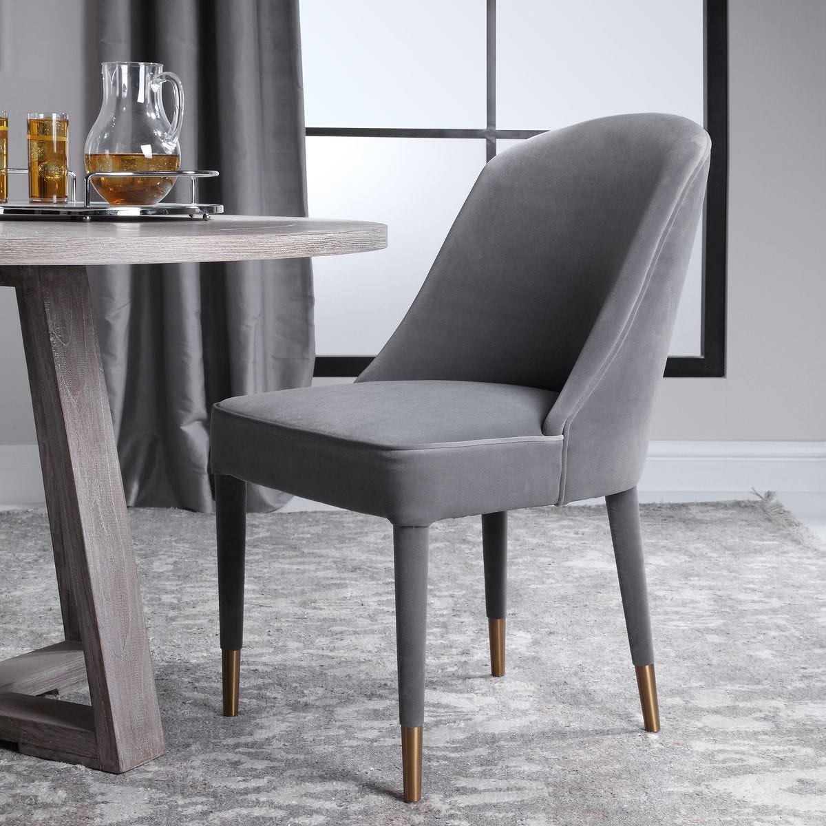 Brie Armless Chair, Gray, 2 Per Box, Priced Each - durable construction for long-lasting use | Image 1 | InSTYLE Home & Rugs