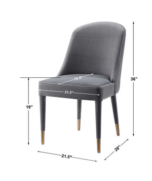 Brie Armless Chair, Gray, 2 Per Box, Priced Each - durable construction for long-lasting use | Image 7 | InSTYLE Home & Rugs