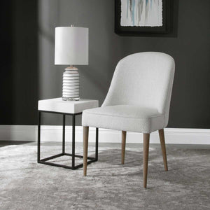 Brie Armless Chair, White, 2 Per Box, Priced Each - durable construction for long-lasting use | Image 1 | InSTYLE Home & Rugs