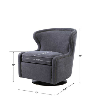 Biscay Swivel Chair - durable construction for long-lasting use | Image 7 | InSTYLE Home & Rugs