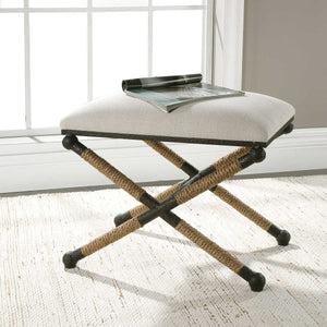 Firth Small Bench, Oatmeal - perfect for entryways or patios | Image 7 | InSTYLE Home & Rugs