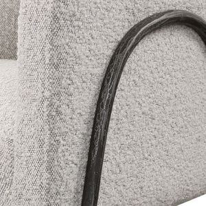 Jacobsen Accent Chair, Gray - modern accent chair with comfortable cushioning and sleek design | Image 7 | InSTYLE Home & Rugs
